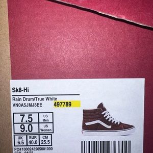 Vans hightops in brown! Excellent condition